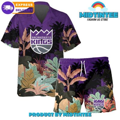 Sacramento Kings Team Pattern Tropical Combo Hawaiian Set
