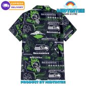 Seattle Seahawks Legacy Patch Hawaiian Shirt And Short - demo10
