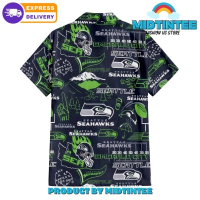 Seattle Seahawks Legacy Patch Hawaiian Shirt And Short