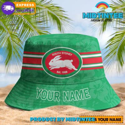 South Sydney Rabbitohs NRL Summer Personalized Bucket Hat - Midtintee