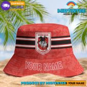 St George Illawarra Dragons NRL Summer Personalized Bucket Hat - Midtintee