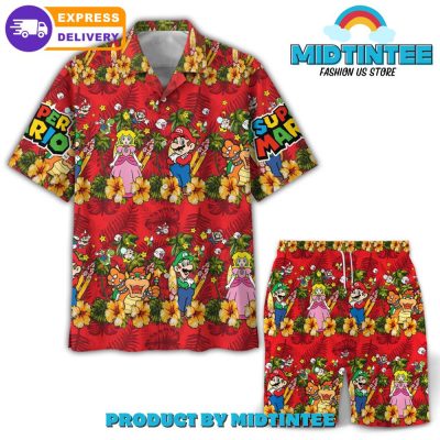 Super Mario Combo Hawaiian Shirt And Short