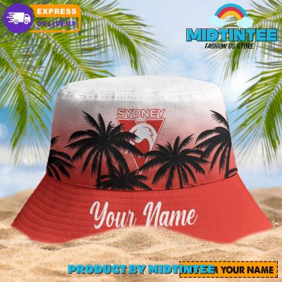 Sydney Swans AFL Personalized Bucket Hat - Midtintee Sydney Swans AFL Personalized Bucket Hat - Midtintee