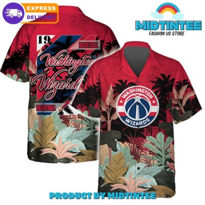 Washington Wizards Team Pattern Tropical Combo Hawaiian Set
