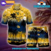 West Virginia Mountaineers Logo Combo Hawaiian Shirt Shorts - demo10