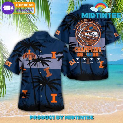 llinois Fighting Illini Men Basketball Champions Hawaiian Shirt And Short
