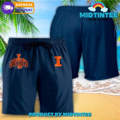 llinois Fighting Illini Men Basketball Champions Hawaiian Shirt And Short