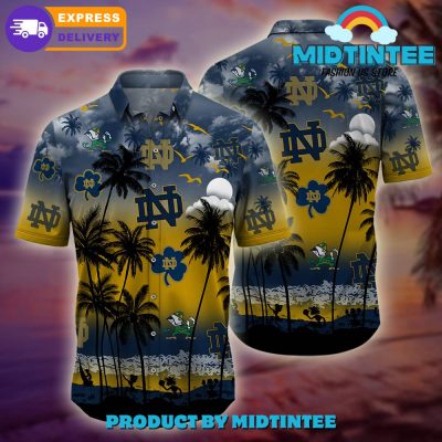Notre Dame Fighting Irish Logo Combo Hawaiian Shirt, Shorts