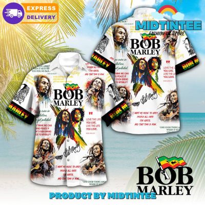 Bob Marley Love The Life You Live Hawaiian Shirt