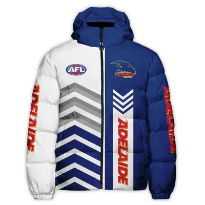 Adelaide Crows Australian Football League Exclusive Logo Down & Puffer Jackets All Over Prints APJ002