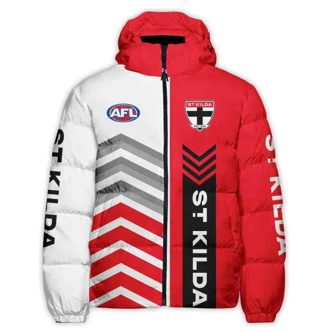 St Kilda Saints Australian Football League Exclusive Logo Down & Puffer Jackets All Over Prints APJ002