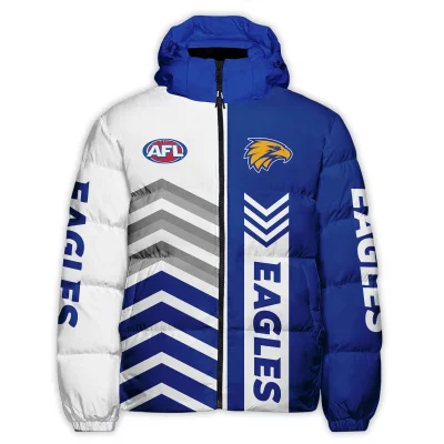 West Coast Eagles Australian Football League Exclusive Logo Down & Puffer Jackets All Over Prints APJ002