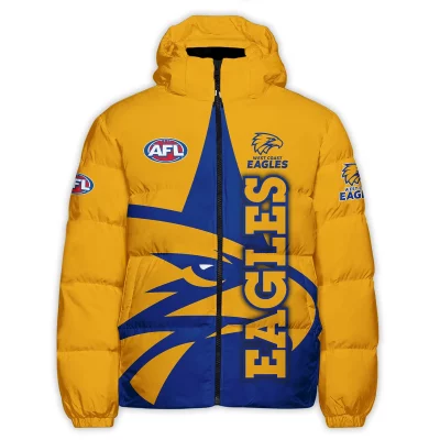 West Coast Eagles Australian Football League Exclusive Logo Down & Puffer Jackets All Over Prints APJ001