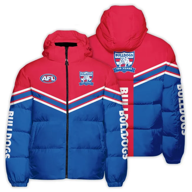 Western Bulldogs Australian Football League Exclusive Logo Down & Puffer Jackets All Over Prints APJ002