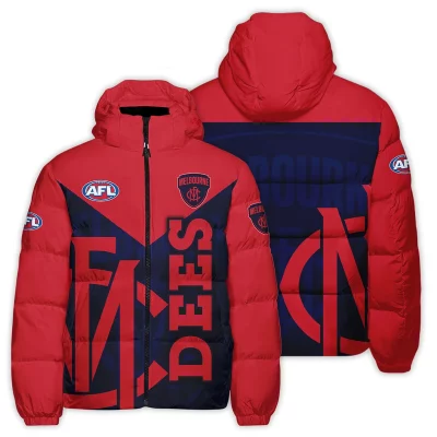 Melbourne Demons Australian Football League Exclusive Logo Down & Puffer Jackets All Over Prints APJ001