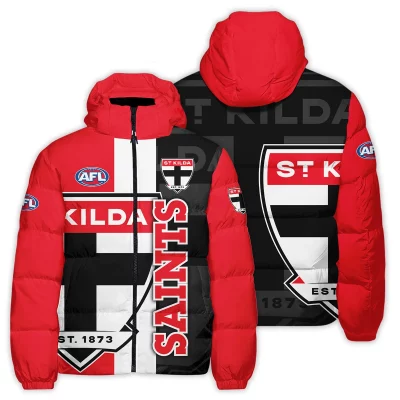 St Kilda Saints Australian Football League Exclusive Logo Down & Puffer Jackets All Over Prints APJ001