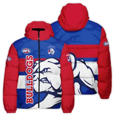 Western Bulldogs Australian Football League Exclusive Logo Down & Puffer Jackets All Over Prints APJ001