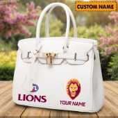 AFL Personalized Lady Leather HandBag For Fan - aflthb06