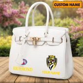 AFL Personalized Lady Leather HandBag For Fan - aflthb09