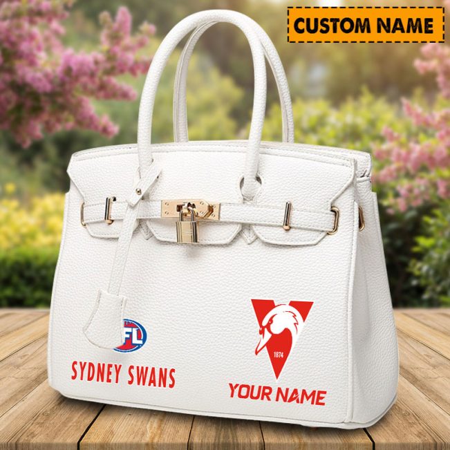 AFL Personalized Lady Leather HandBag For Fan - aflthb10