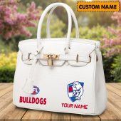 AFL Personalized Lady Leather HandBag For Fan - aflthb11