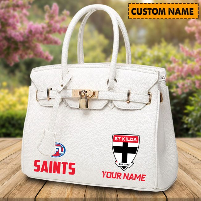 AFL Personalized Lady Leather HandBag For Fan - aflthb17