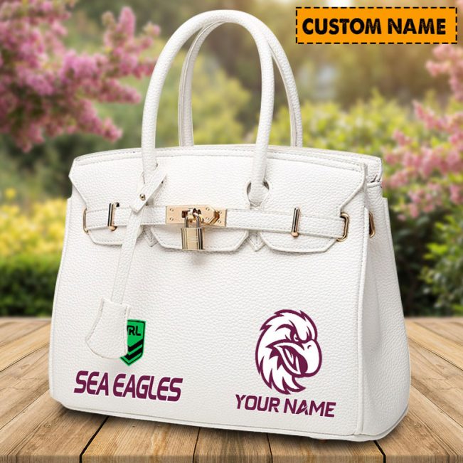 NRL Personalized Lady Leather HandBag For Fan - bahsdu009