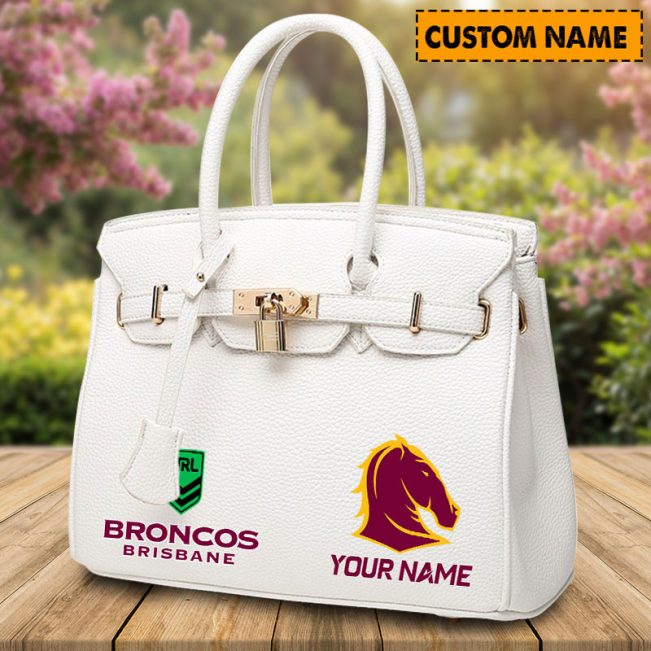 NRL Personalized Lady Leather HandBag For Fan - bahsdu010