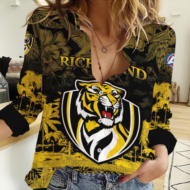 AFL Personalized Women Long Sleeved Button Shirt Perfect Gift For Fan