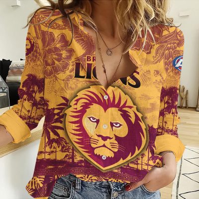 AFL Personalized Women Long Sleeved Button Shirt Perfect Gift For Fan