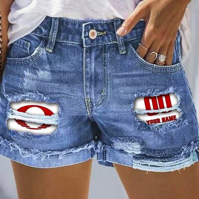 AFL Personalized Denim Shorts For Fan - denimshort01