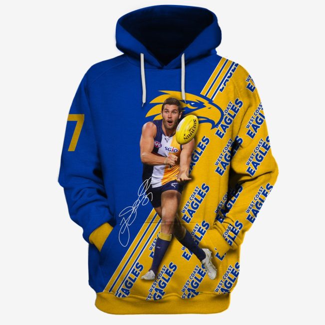MEW-T16AFLWCE005 West Coast Eagles Jack Darling #27 Limited Edition 3D All Over Printed Shirts For Men & Women
