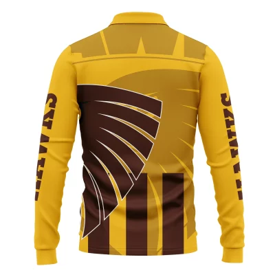 Hawthorn Hawks Australian Football League Exclusive Logo Long Polo Shirt HOAFL130525A02HAWLPL