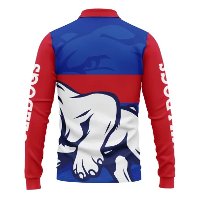 Western Bulldogs Australian Football League Exclusive Logo Long Polo Shirt HOAFL130525A02WBLPL