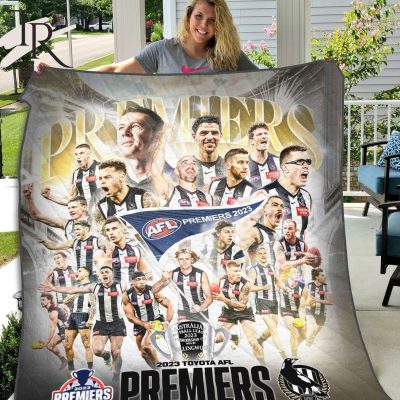 2023 Toyota AFL Premiers Collingwood Football Club Fleece Blanket