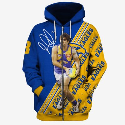 MEW-T16AFLWCE008 West Coast Eagles, ANDREW GAFF #3 Limited Edition 3D All Over Printed Shirts For Men & Women