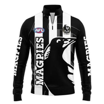 Collingwood Magpies Australian Football League Exclusive Logo Quarter-Zip Jacket HOAFL130525A02COLLQTZ