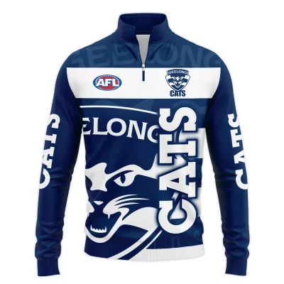 Geelong Cats Australian Football League Exclusive Logo Quarter-Zip Jacket HOAFL130525A02GEELQTZ