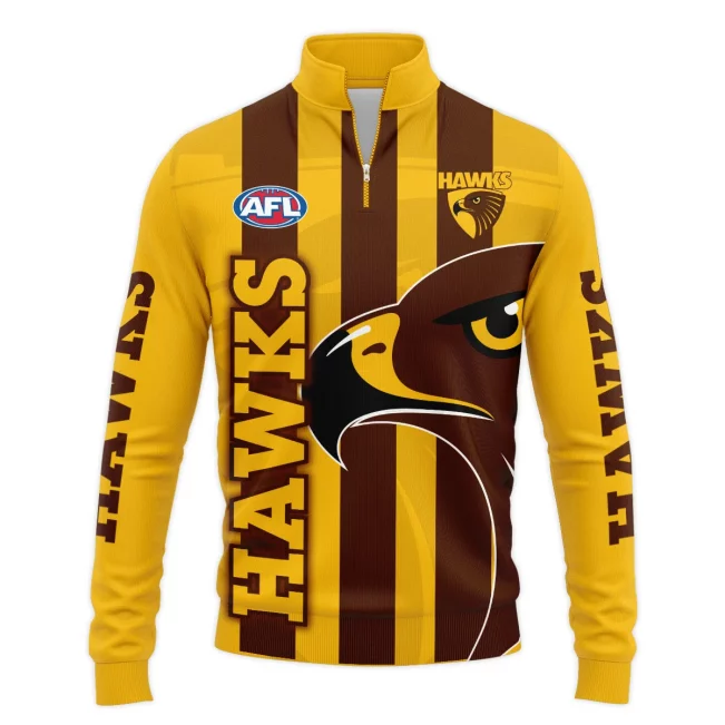 Hawthorn Hawks Australian Football League Exclusive Logo Quarter-Zip Jacket HOAFL130525A02HAWQTZ