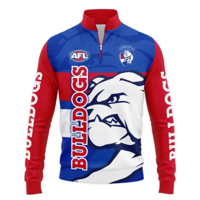 Western Bulldogs Australian Football League Exclusive Logo Quarter-Zip Jacket HOAFL130525A02WBQTZ
