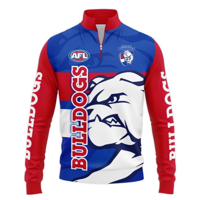 Western Bulldogs Australian Football League Exclusive Logo Quarter-Zip Jacket HOAFL130525A02WBQTZ