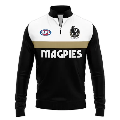 Collingwood Australian Football League Exclusive Logo Quarter-Zip Jacket HOAFL140525A01COLLQTZ