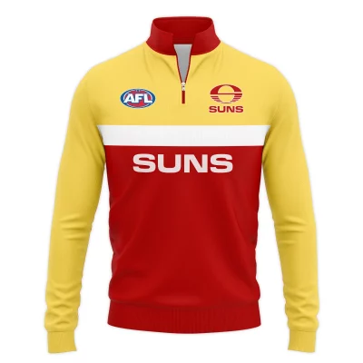 Gold Coast SUNS Australian Football League Exclusive Logo Quarter-Zip Jacket HOAFL140525A01GCFCQTZ
