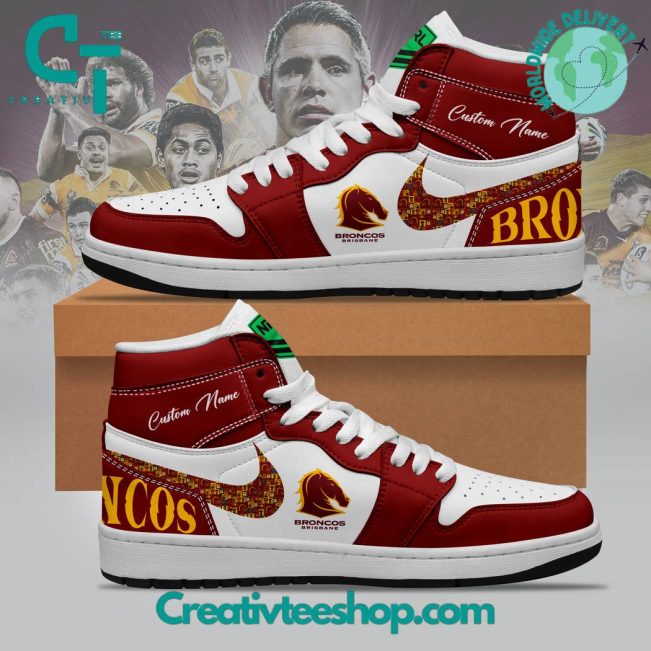 NRL Brisbane Broncos Air Jordan 1 Sneakers