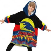 Afl Adelaide Crows Aboriginal Flag Fleece Oodie Kid Front.jpg - demo10