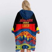 Afl Adelaide Crows Aboriginal Flag Fleece Oodie Women Back.jpg - demo10