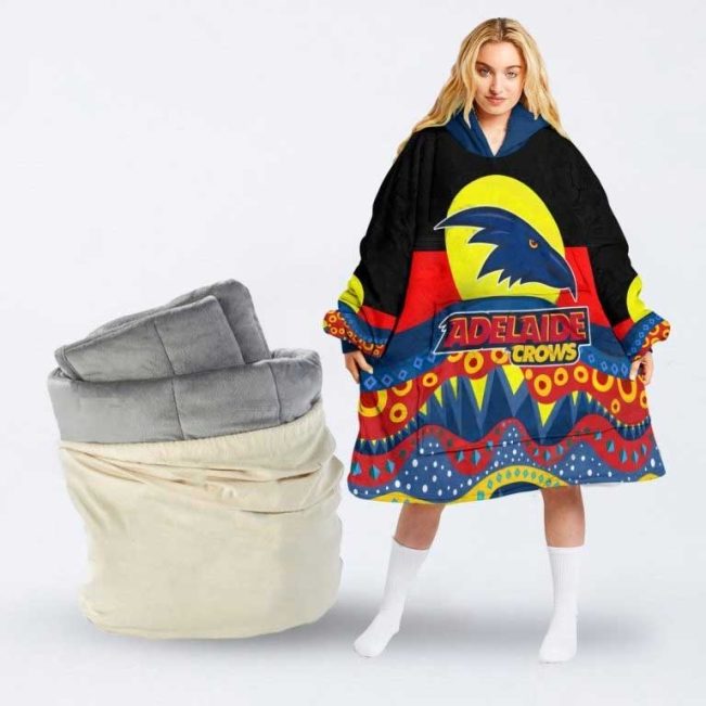 AFL Adelaide Crows Aboriginal Flag Fleece Oodie