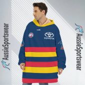 Afl Adelaide Crows Custom Name Number 2023 Home Guernsey Fleece Oodie.jpg - demo10