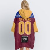 Afl Brisbane Lions Custom Name Number 2023 Home Guernsey Fleece Oodie Women Back.jpg - demo10