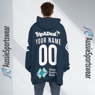 AFL Carlton Blues Custom Name Number 2023 Home Guernsey Fleece Oodie